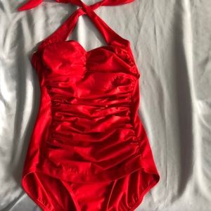 Brand New Ruby Ribbon Red Bathing Suit